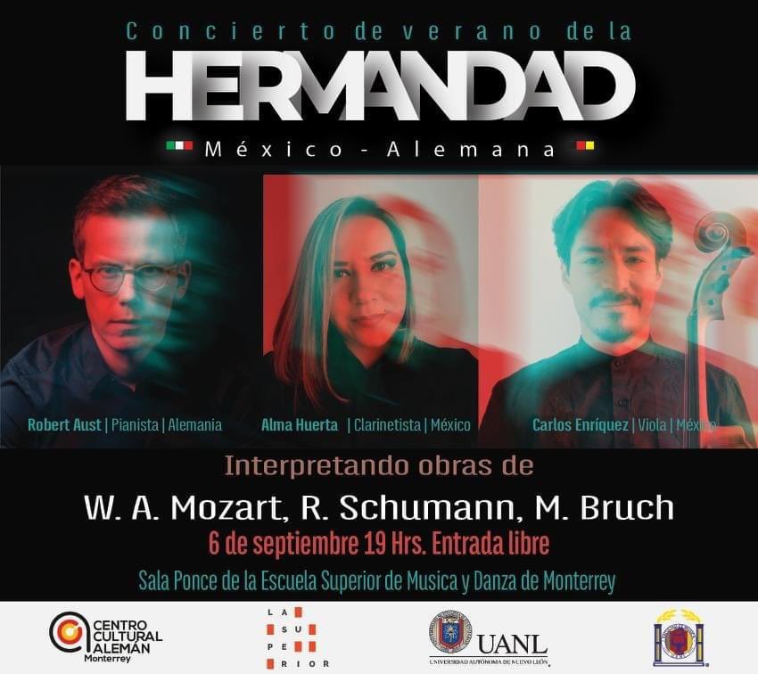 eqz89's tweet photo. Próximo concierto! #Mozart #Schumann #Bruch

#PianoTrio #Clarinet #Viola

Martes 6 de septiembre 19hrs Sala Ponce #ESMDM entrada libre https://t.co/sfEJKhQocc