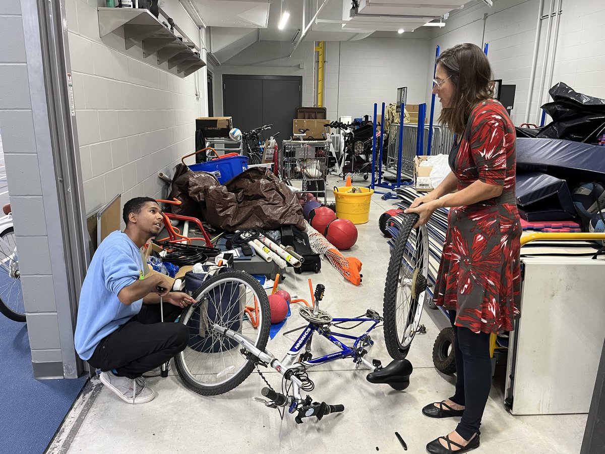 JasonSenjem's tweet photo. Thanks Chris and Kyle for helping us get our Bee Bikes back in shape @stambrose for our Tuesday launch in the WRC https://t.co/dCZjmni00L
