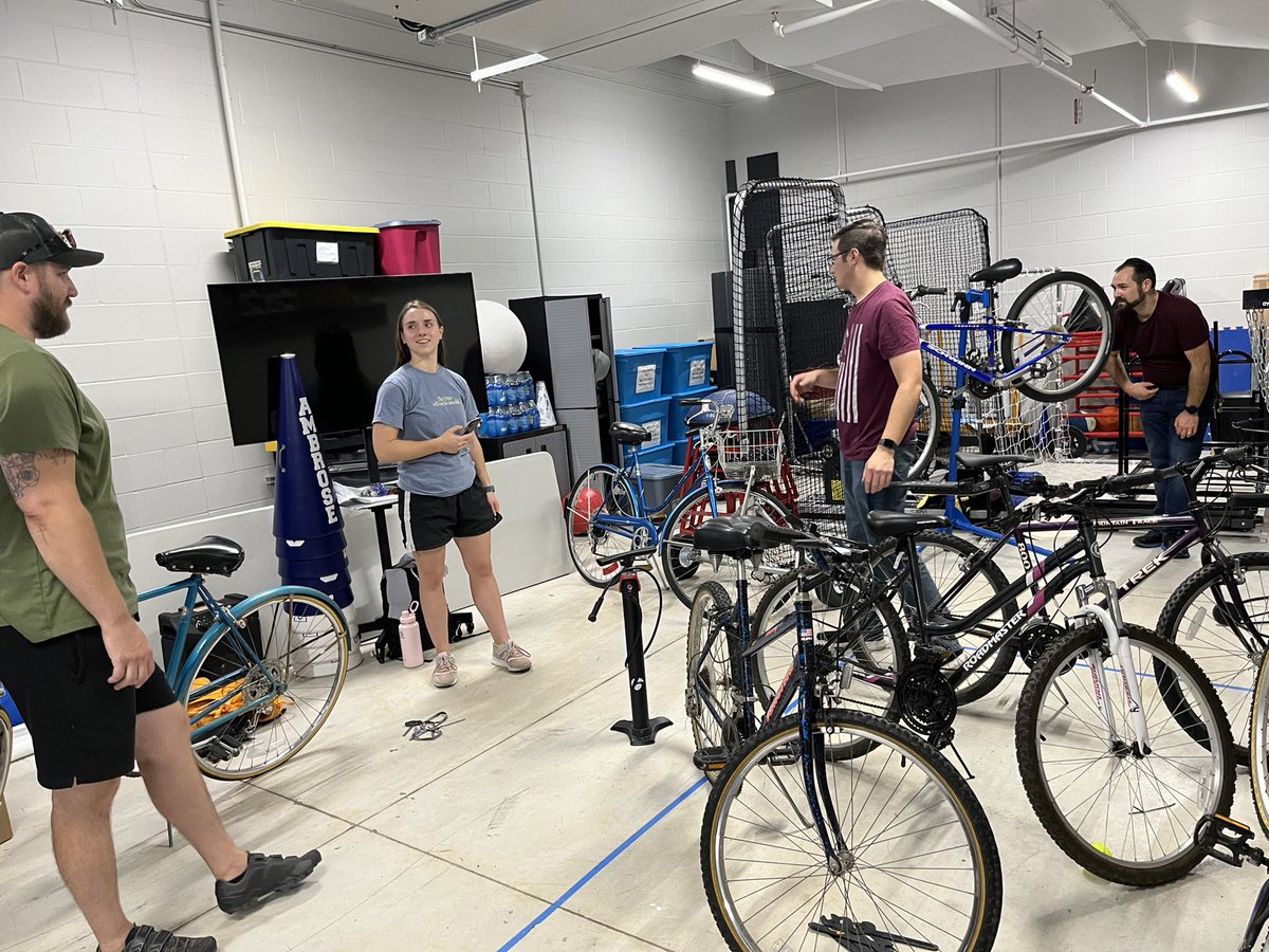JasonSenjem's tweet photo. Thanks Chris and Kyle for helping us get our Bee Bikes back in shape @stambrose for our Tuesday launch in the WRC https://t.co/dCZjmni00L