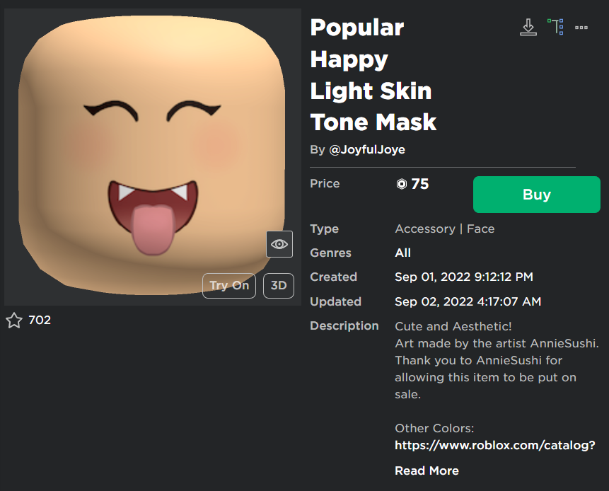 Roblox Trading News on X: UGC creator Thiien000 has made UGC