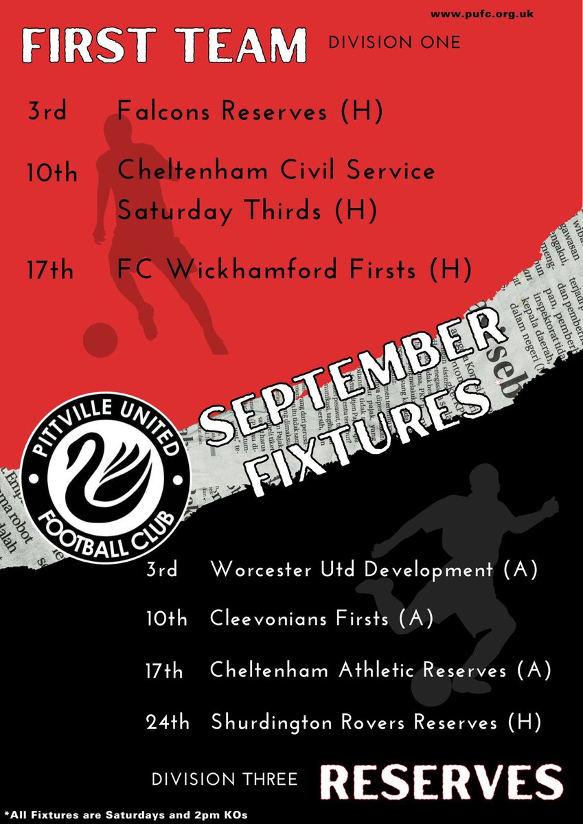 Pittville_FC's tweet photo. Check out our September fixtures! https://t.co/6zLTlPShgn