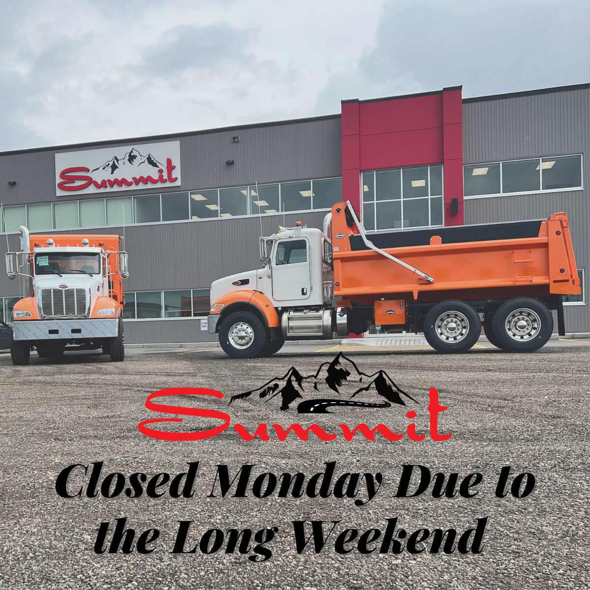 Summit_Trailer's tweet photo. It’s almost the long weekend! Just a reminder all of our locations will be closed on Monday, we will resume normal business hours on Monday. Our Acheson location WILL be open Saturday from 7:30am – 4:00pm and our Penticton and Prince George location will be closed until Tuesday. https://t.co/dYx7NVRwUc