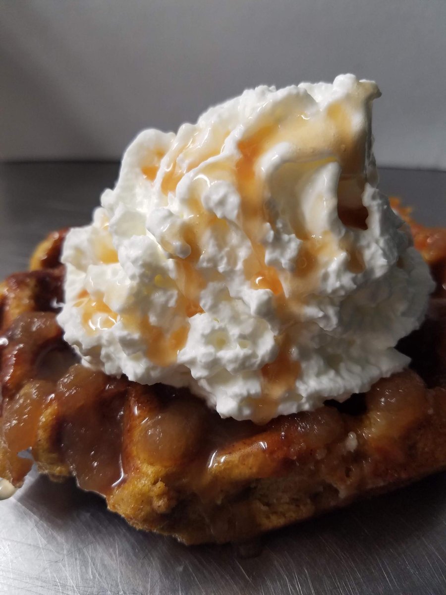 WaffleNJoe's tweet photo. September is here and so is pumpkin season at Waffle N Joe! We’re bringing back our pumpkin waffle and our Autumn Latte (with homemade pumpkin butterscotch.) Come by tomorrow State Line from 9-2! https://t.co/jFqtwLf3sH