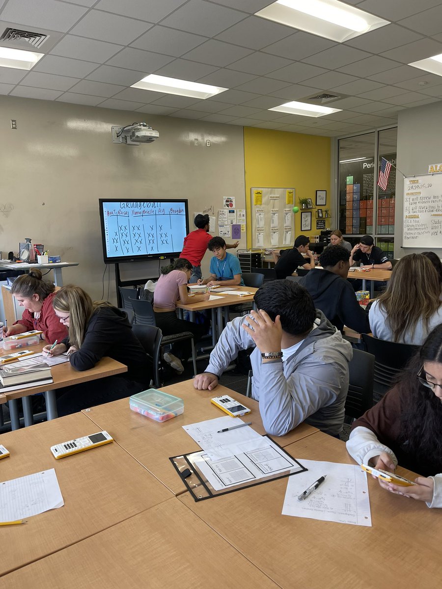 perezmathclass's tweet photo. Fun day Friday! Reviewed for our Unit 1 SCA in Algebra 2 with our fav game of Grudgeball!! #mathROCKS #TeamECISD #BEaCHAMPION @OCTECHS2 @ECISDmath @octechschampion https://t.co/Cv2bLT8XIN