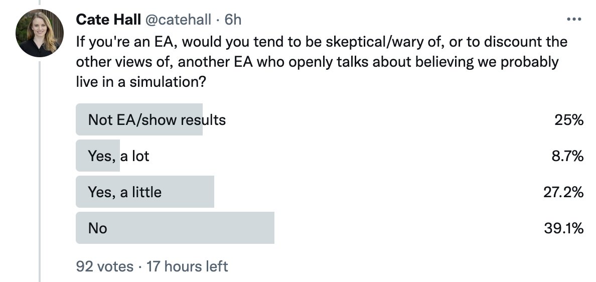 "I believe the world was made for an unknown purpose by a creator that exists outside of our reality."

"Okay but like on what sort of substrate specifically?"