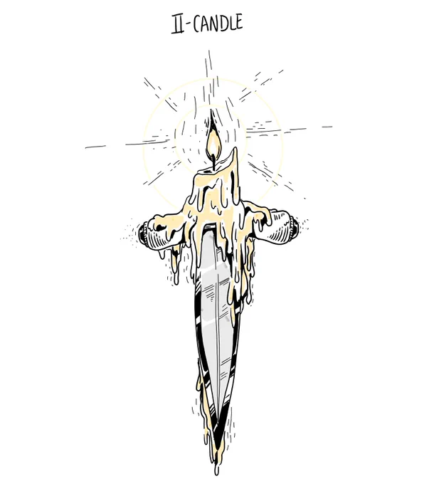 Might as well try #swordtember2022 1. Crystal - 2. Candle 
