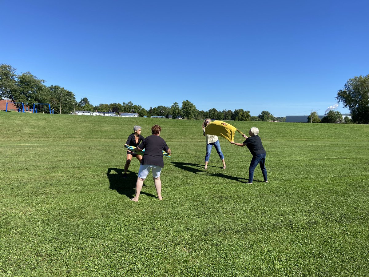 NackawicA's tweet photo. Great way to finish off the first week back. Little game of rubber chicken catapult!! NHS staff having fun and bonding together!! Best staff in NB!! It’s going to be a great year!!! https://t.co/qGHN2Ea93V