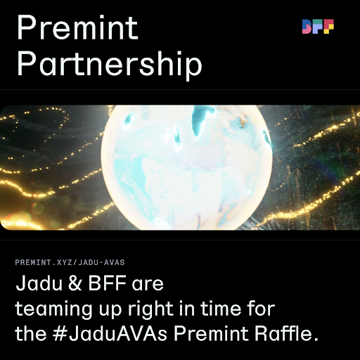 MyBFF's tweet photo. BFF and @JaduAvas (a provider building Web3's definitive AR game platform) are teaming up right in time for the #JaduAVAs Premint Raffle!

You and BFF Bracelet holders can enter the raffle at https://t.co/VfR9BCwPLz 

Don't miss the chance to win a Jadu Hoverboard Lite! 🛹 https://t.co/KKAuq1agmd