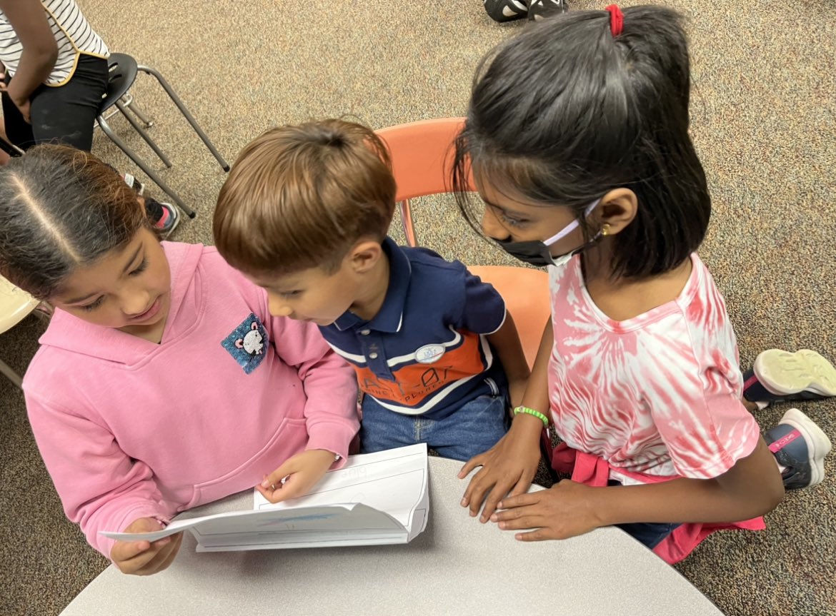 We enjoyed reading our All About Me books with our fifth grade buddies!