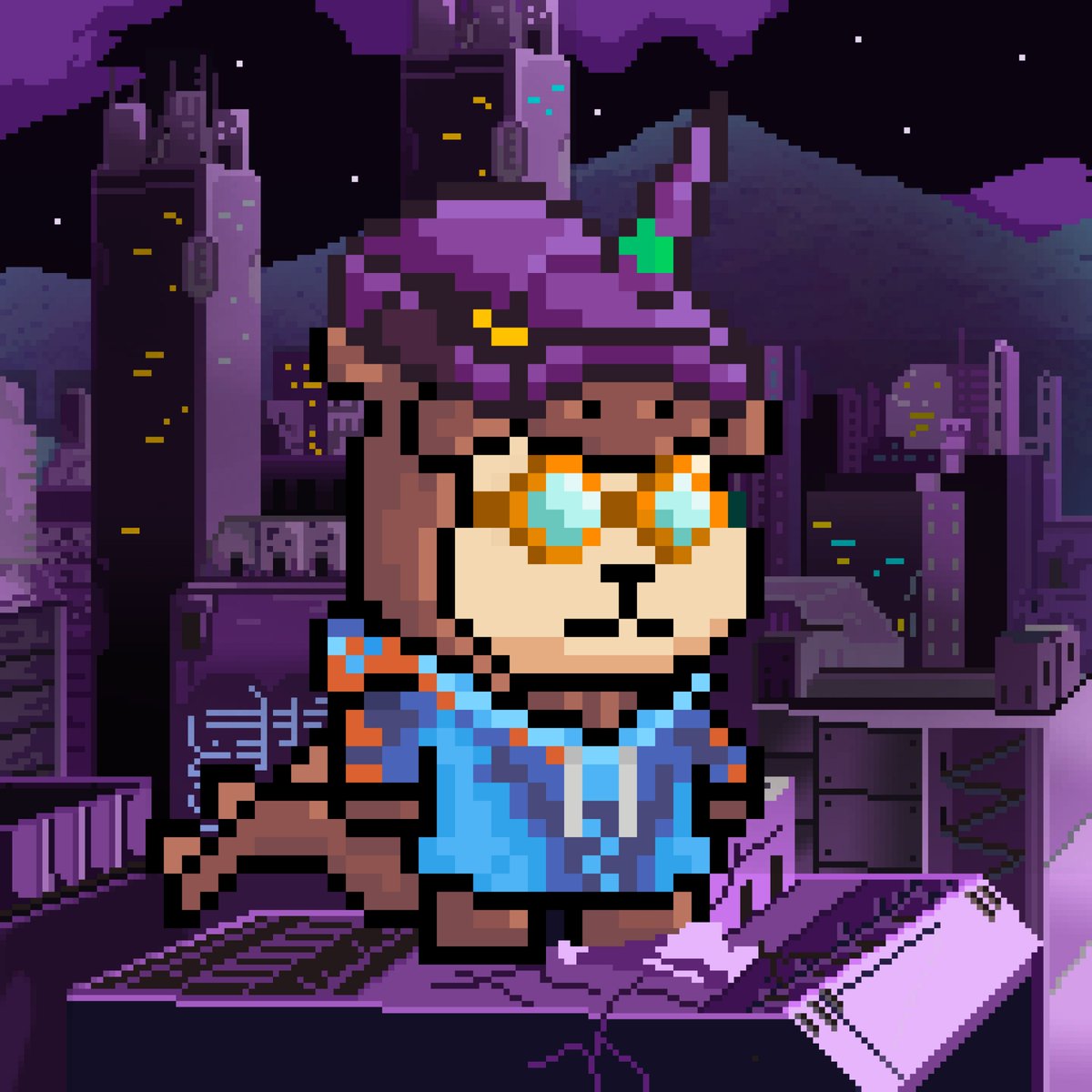 thelittlesnft's tweet photo. @hokin26 ‘s kaiju rampaging across the rooftops of sorashima!

https://t.co/bXIoycttvu https://t.co/LKuL2orFSS