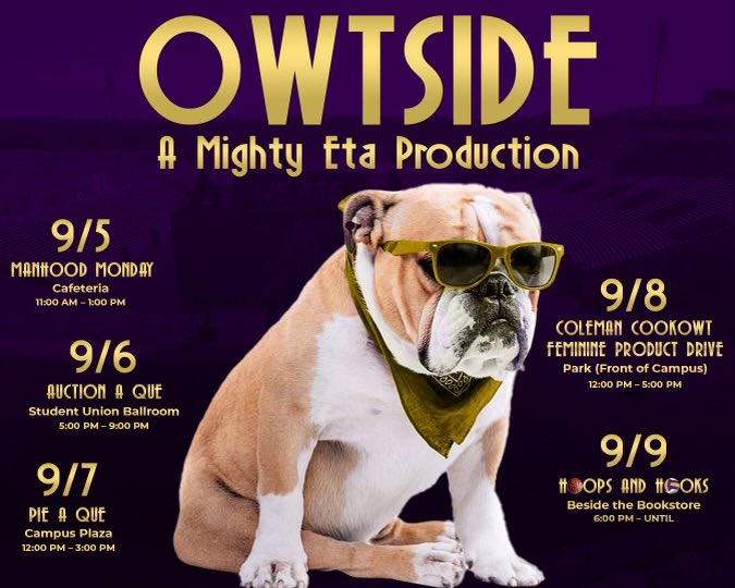 How owtside can you be?!? Join the Mighty ETA Bruhz next week in our week full of events!
