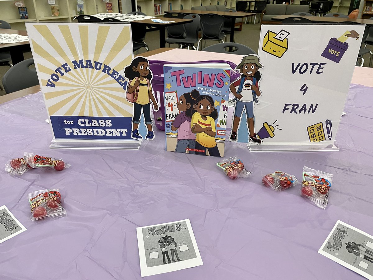 amstigerlibrary's tweet photo. Our first Lunch &amp; LIT Book Club of the year! We read TWINS by @varianjohnson #atascatigersread #thehumblelibrarian #projectlitbookclub https://t.co/7999CmF5gj