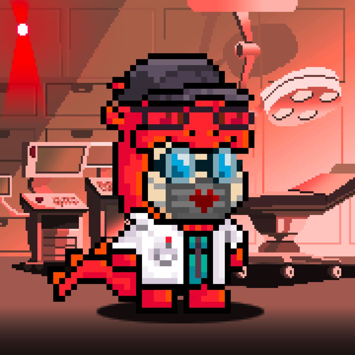 thelittlesnft's tweet photo. first @carrotmolar ‘s professor red in the lab 🧪

https://t.co/pl5NSqcqwy https://t.co/ig2OdpefdH