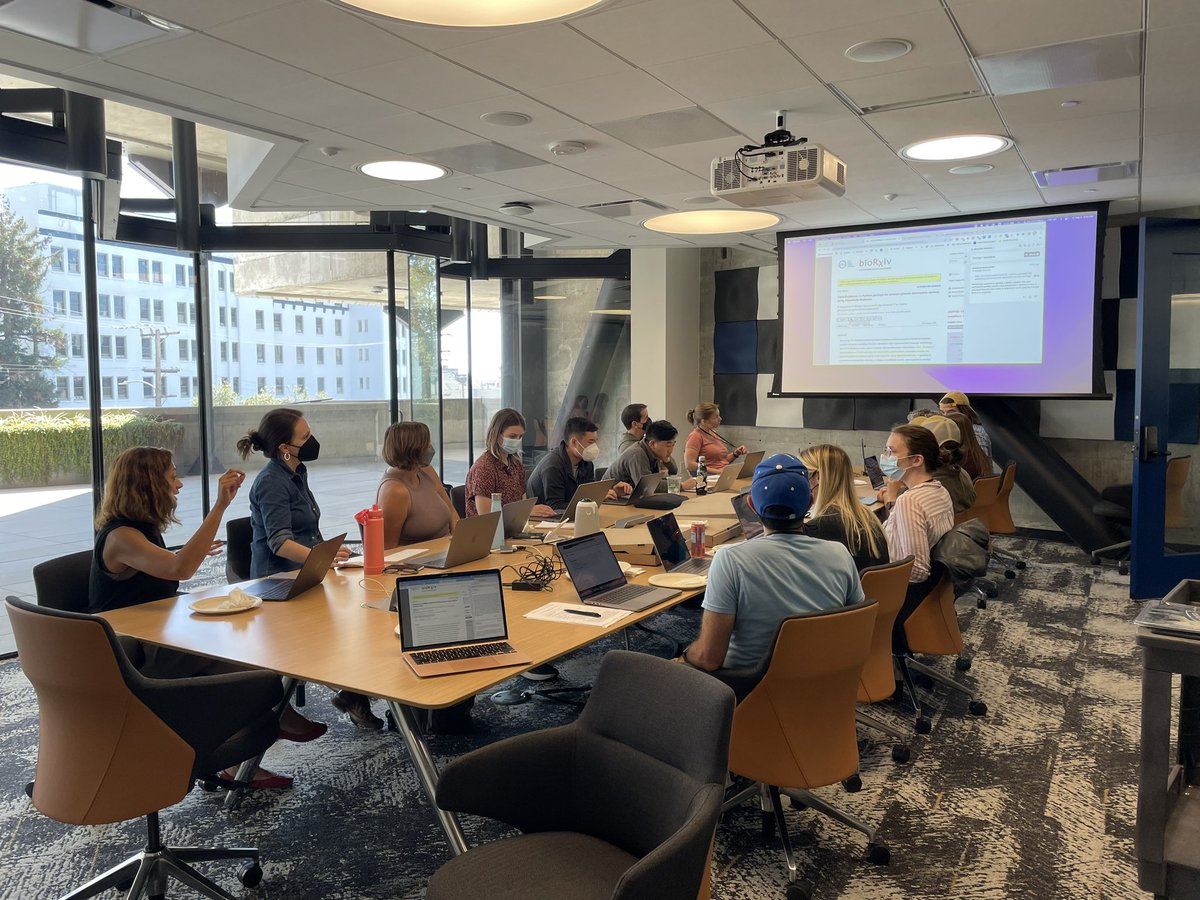 PracheeAC's tweet photo. Preprint review pizza party at @ArcadiaScience! We read a ton of preprints here &amp; since we want to live in a world where authors, reviewers, and readers all benefit from expert opinions, we’re posting a whole bunch public comments on preprints 🙌 https://t.co/t1k1DqoPp5