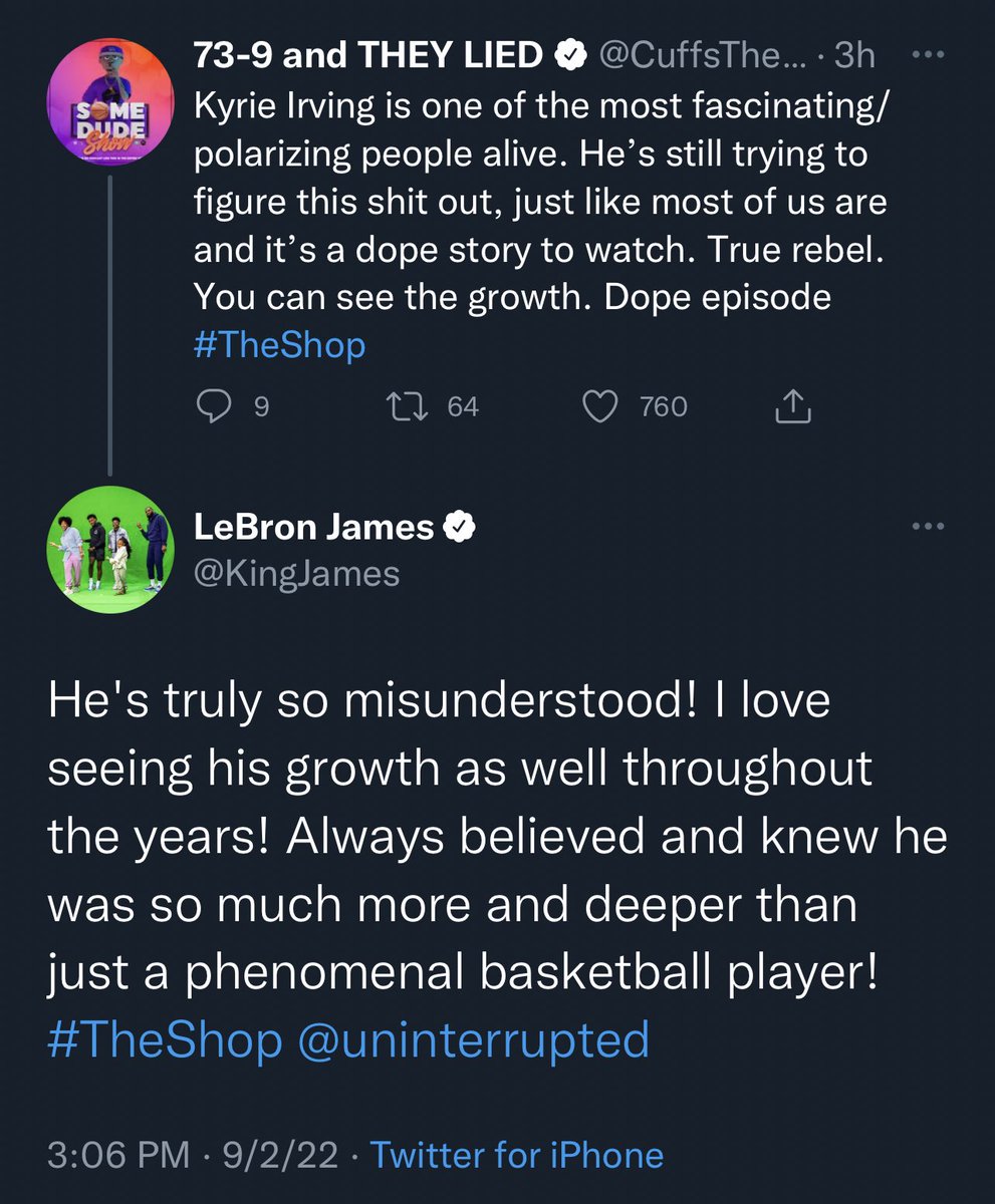 TheHoopCentral's tweet photo. LeBron on Kyrie. ✊ https://t.co/bad6FcE6Da