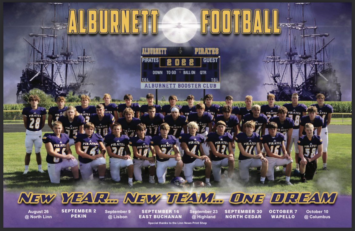 Best of Luck to the Pirates tonight!  🏈    📸 creds:  Hunt Graphic Innovations and Linn News Print Shop