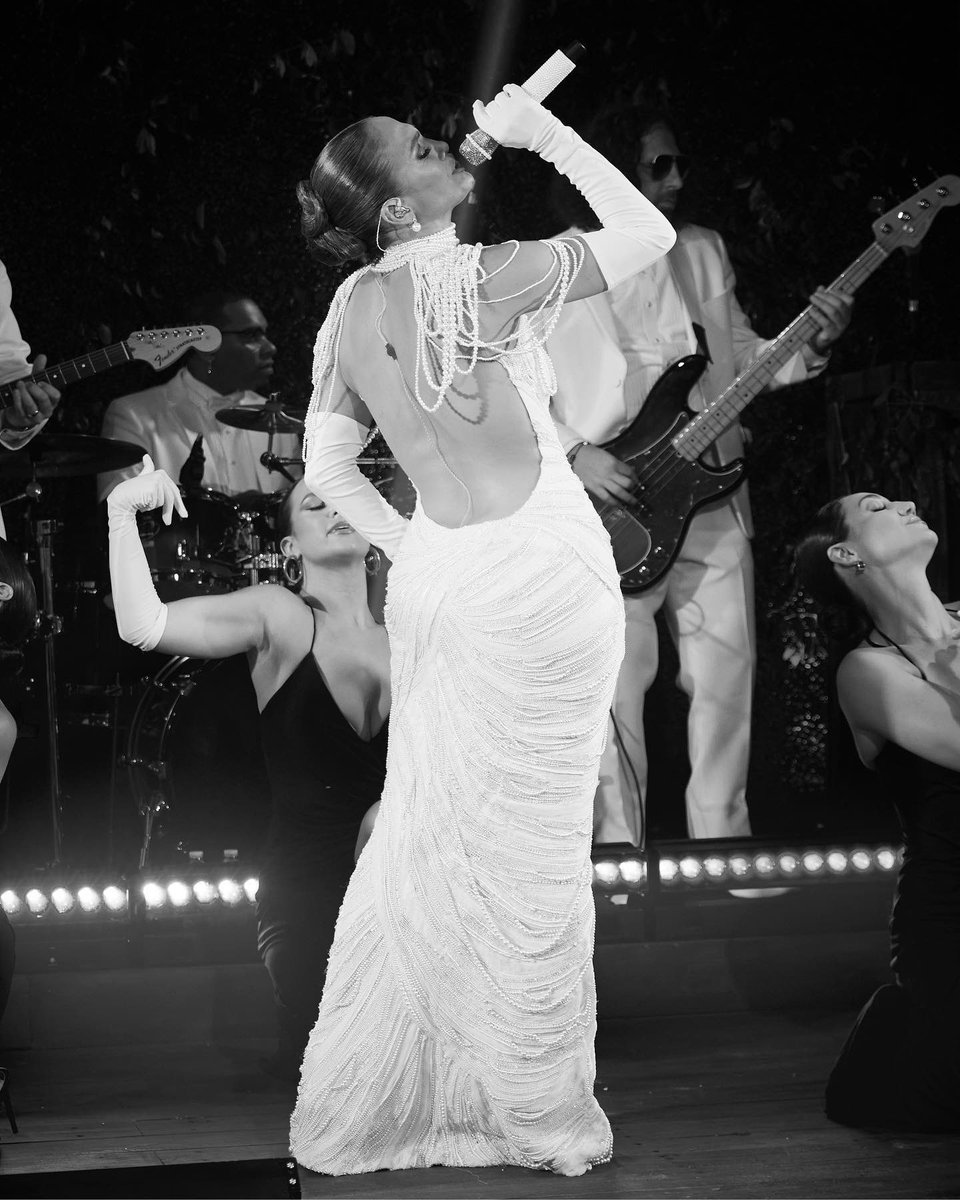 Jennifer Lopez performing at her wedding celebration in Georgia