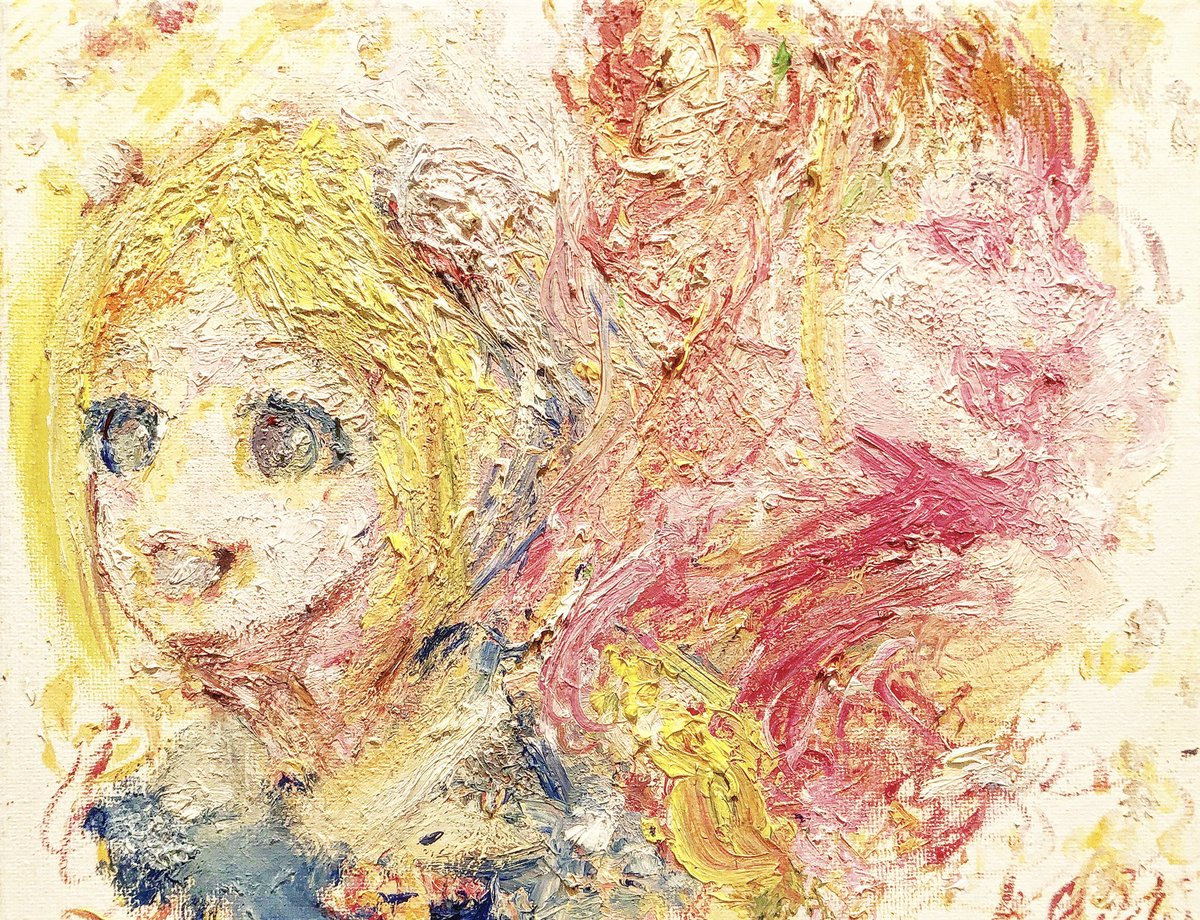 赤井はあと ,桐生ココ 「会長ホロメンタイマンシリーズホロライブ1期生 by油絵#桐生コ個展続 #桐生コ個」|クユウチ🐉🍷🖕🖋vの油絵画家のイラスト