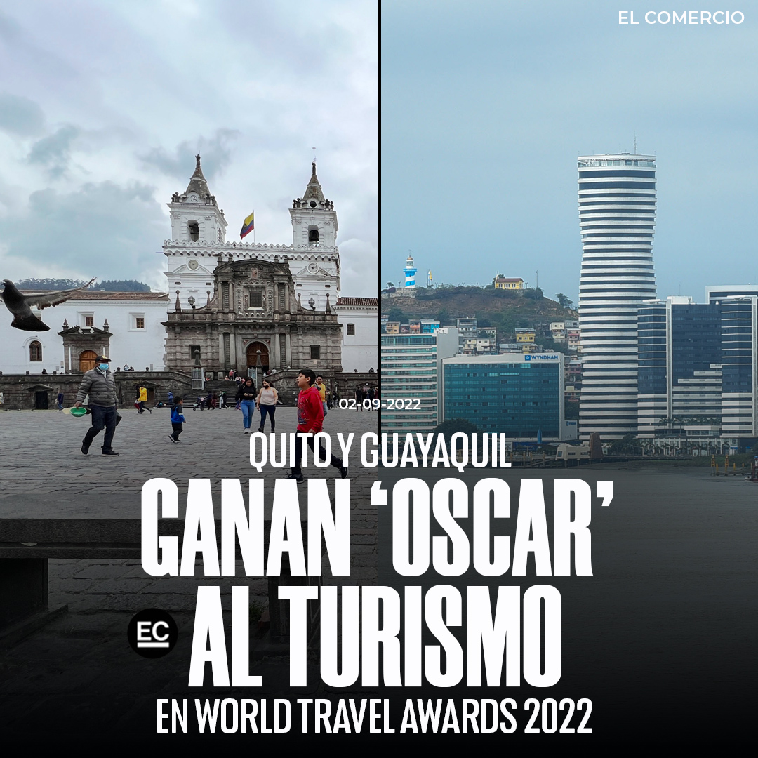 elcomerciocom's tweet photo. #Quito y #Guayaquil obtuvieron 27 galardones en la 29 edición de los World Travel Awards realizado en Jamaica » https://t.co/qVXNHCfHVA https://t.co/5KOuSDwklm
