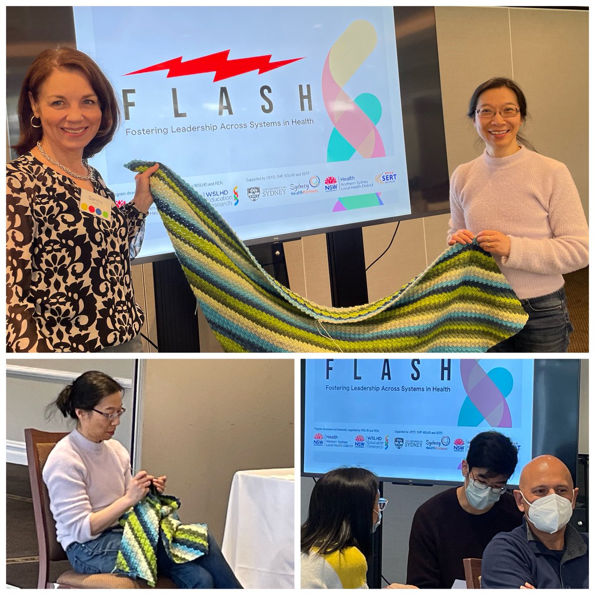 sandraturner49's tweet photo. What a delight to have multitalented @LiangRhea - assoc/prof, surgeon, educator, knitter (actually it’s crotchet!), all-round fun person at #FLASH2022 yesterday. 

Theme: Achieving Outcomes (through medical leadership in healthcare improvements) #respect #EDI

#MedEd @RENWestmead https://t.co/QQJxNHBLNq