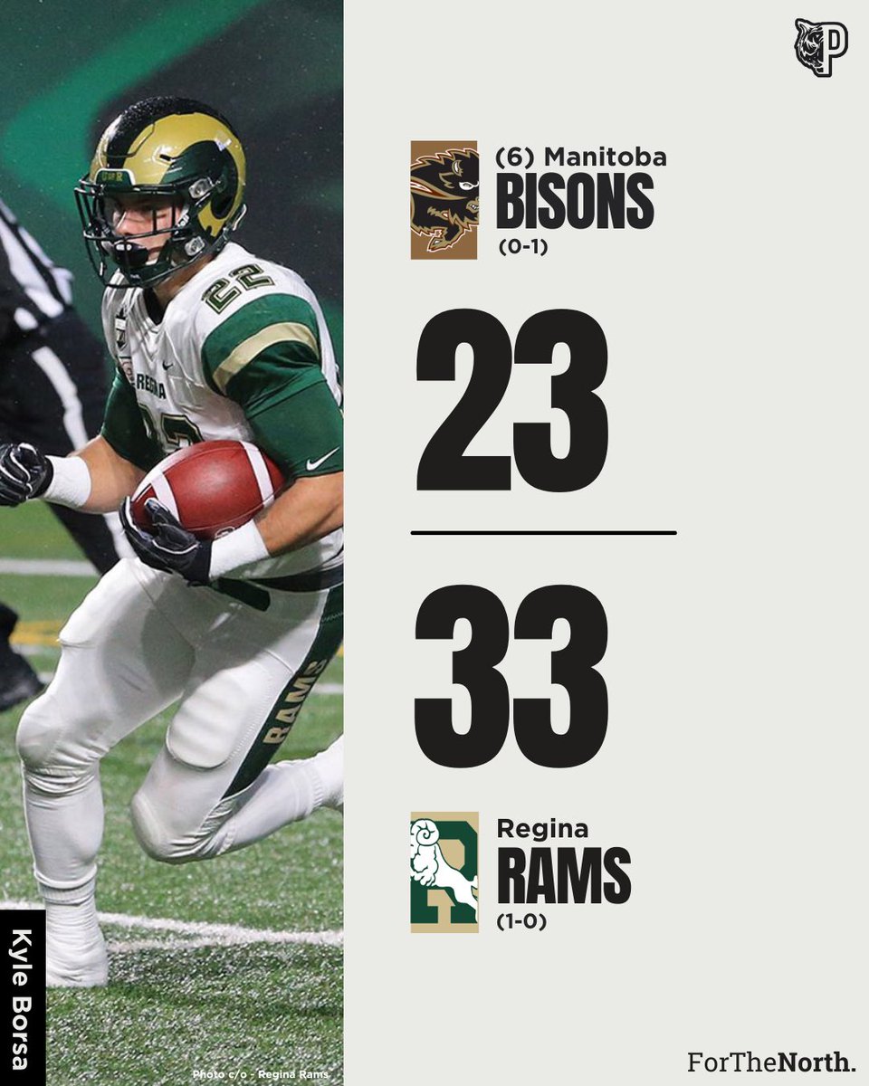 The No. 6 Manitoba Bisons fall to the Regina Rams 😳 HUGE upset on opening night of the 2022 Canada West season 🙆‍♂️ #ForTheNorth | #USPORTS