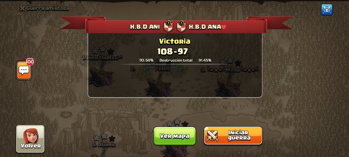 Muchas gracias por la linda sorpresa de verdad no me lo esperaba, primera vez que gano y pierdo en una guerra, gracias a todos los que se tomaron un min de su tiempo para acompañarme en este día ♥️🥰 Los Quiere Anita ♥️🐷🤗
