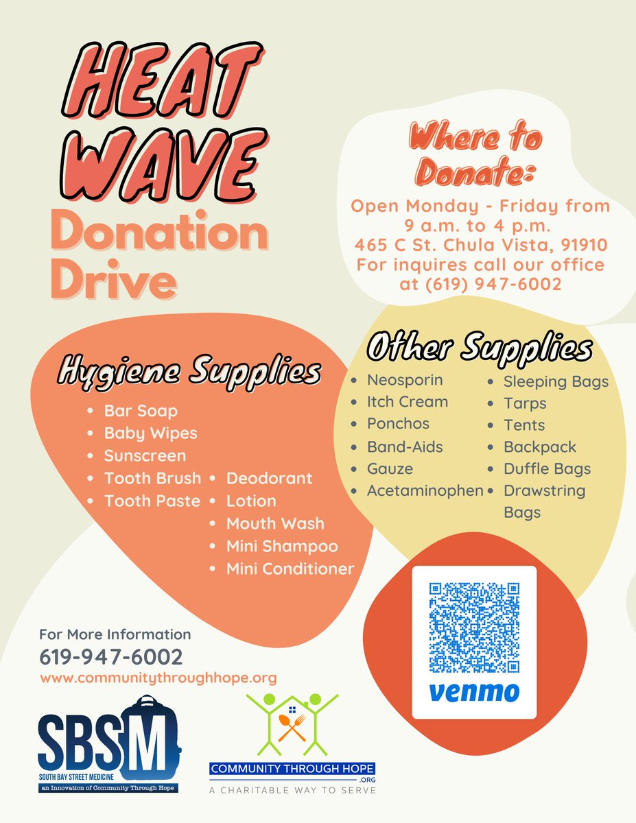 CTH465's tweet image. Thank you to all those who have donated so far 💚💙🧡. Keep the donations coming. CTH will be closed Monday 9/5 but back open Tuesday 9/6 (with another #ProjectReFresh mobile shower day). Expecting a large turnout because of the #heatwave. The need will be great.