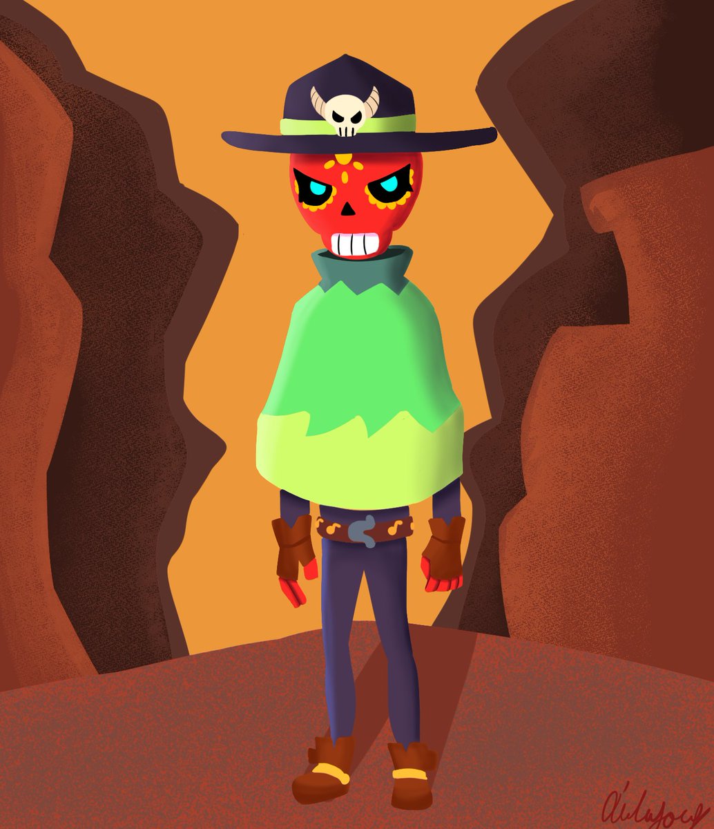 Cuando vi la skin de poco, tuve la impresión de hacerle un dibujito. #BrawlStars #dibujo