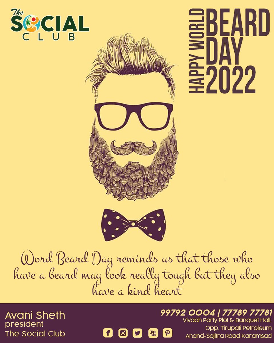 SocialClub_in's tweet photo. Word Beard Day reminds us that those who have a beard may look really tough but they also have a kind heart
.
.
#beardman #men #beard #beardedman #mensfashion #menswear #menstyle #instamoment #mensstyle #beardmen #manbeard #thesocialclub #thesocialclubanand #anand #vvnagar https://t.co/7mGRPyw2zV