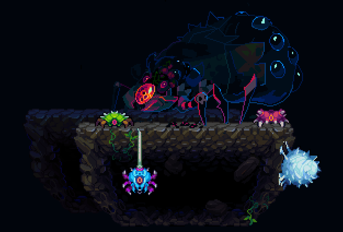 #rubigame daily post 2/60

Spider Queen and her spawn

#pixelart #ドット絵