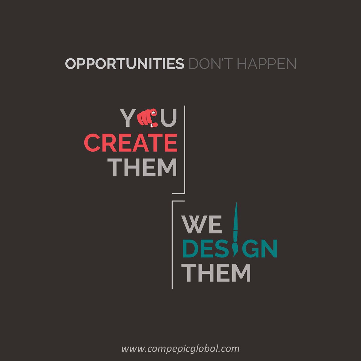 EpicCampGlobal's tweet photo. To see an opportunity we must be open to all thoughts. And we at Camp Epic Global are here to design those for you. 

#business #agency #creativeagency #marketing #socialmediamarketing #socialmedia #digitalamarketing #digitalagency #advertsing #branding #agencylife #agencymemes https://t.co/q7u2254M5J