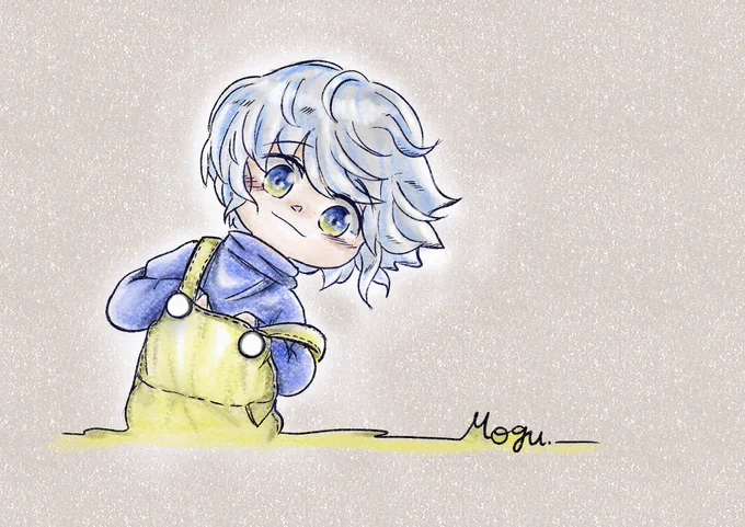 もぐ。()さんの創作[かみさまのそらもよう]のかみさまを描き合いましたあああ!1枚目:線画モン  塗りもぐ。2枚目:線画描き込み モン3枚目:線画もぐ。 塗りモン4枚目:線画塗り もぐ。[かみさまのそらもよう]香辛料シナモン #香モンとコラボ絵 