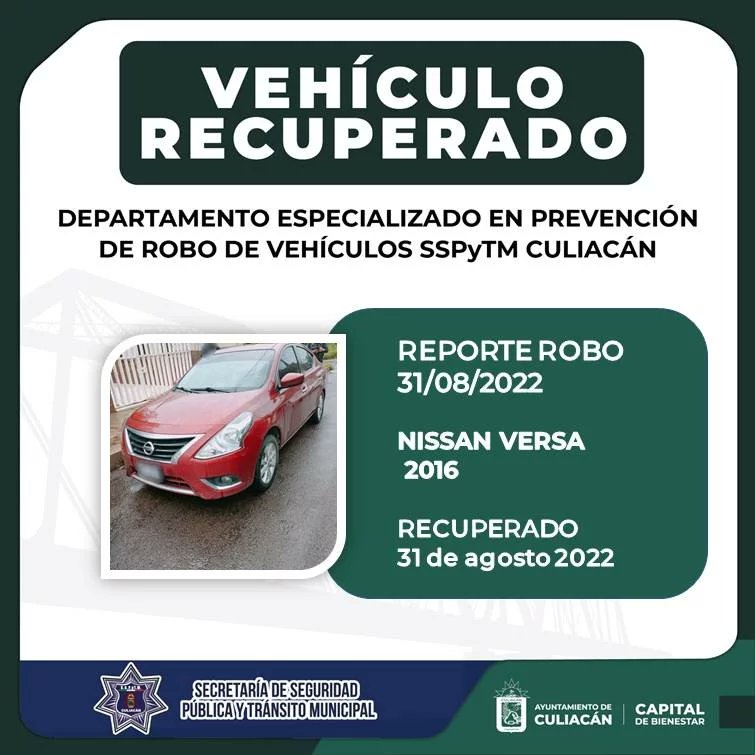 SSPyTM_Culiacan's tweet photo. #VehículosRecuperados ll Estos son los vehículos recuperados del 30 de agosto al 01 de septiembre, por elementos del Departamento Especializado en Prevención de Robo de Vehículos de la SSPyTM Culiacán. -1-

#SSPyTM #DEPROV #CapitaldeBienestar #911Emergencias #C4iSinaloa https://t.co/fZ6RHQtBJf