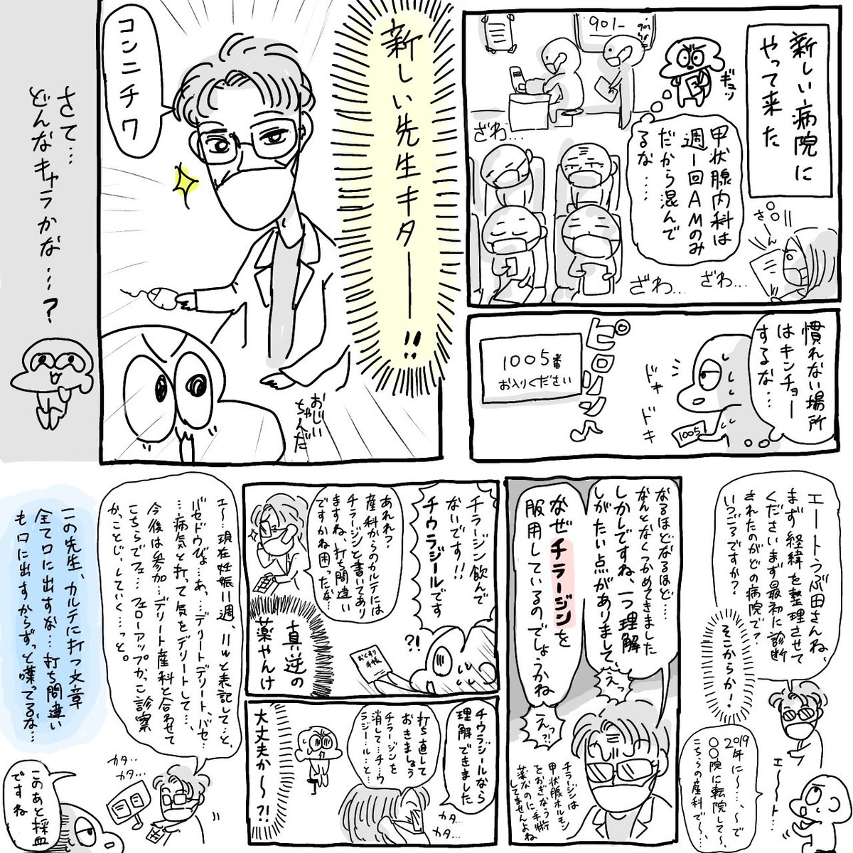 バセドウ病漫画66
転院!新しい先生!!
クセが強いんじゃ... 