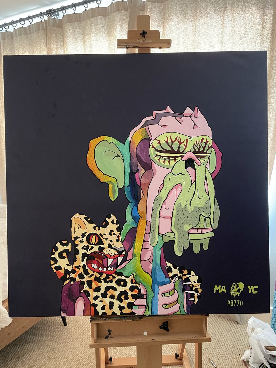 ca0928's tweet photo. @frankdegods @y00tlist Here’s another one Frank:
young artist, extremely talented.
@emilymillerarts painted a couple of @BoredApeYC mutants for me and they turned out amazing. She’s currently working on two NFT projects. I would get her in y00tlist before she gets famous 💯

https://t.co/uAYFmCoheg https://t.co/sdSzpn7eIZ