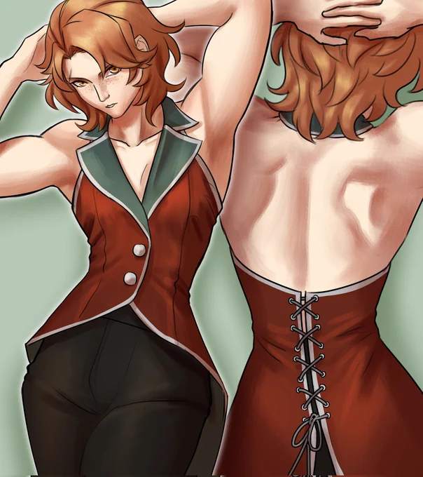 IT LOOKS BETTER IN HER USUAL COLOR SCHEME I'M  