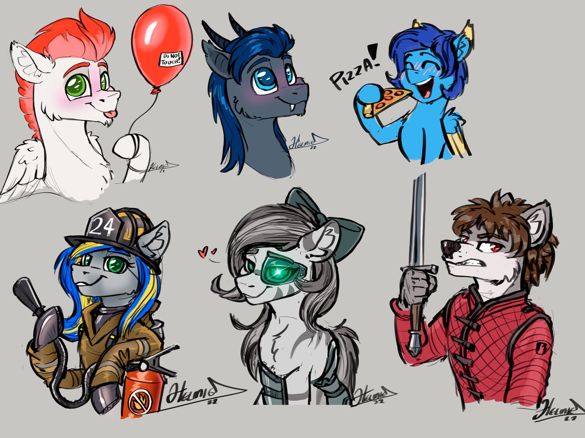 Helmie_Art's tweet image. Tonight's Discord stream sketches for my frens! &amp;lt;3