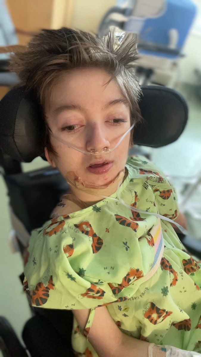BuckCherish's tweet photo. Our Bray had been so sick. He was @ Monroe Carnell Jr. Children’s Hospital at Vanderbilt for over two weeks in ICU. He’s feeling better and been listening to his friend ⁦@bretmichaels⁩ today. Maybe Bray can see him soon. #rock4bray https://t.co/ByYBxZdQTw