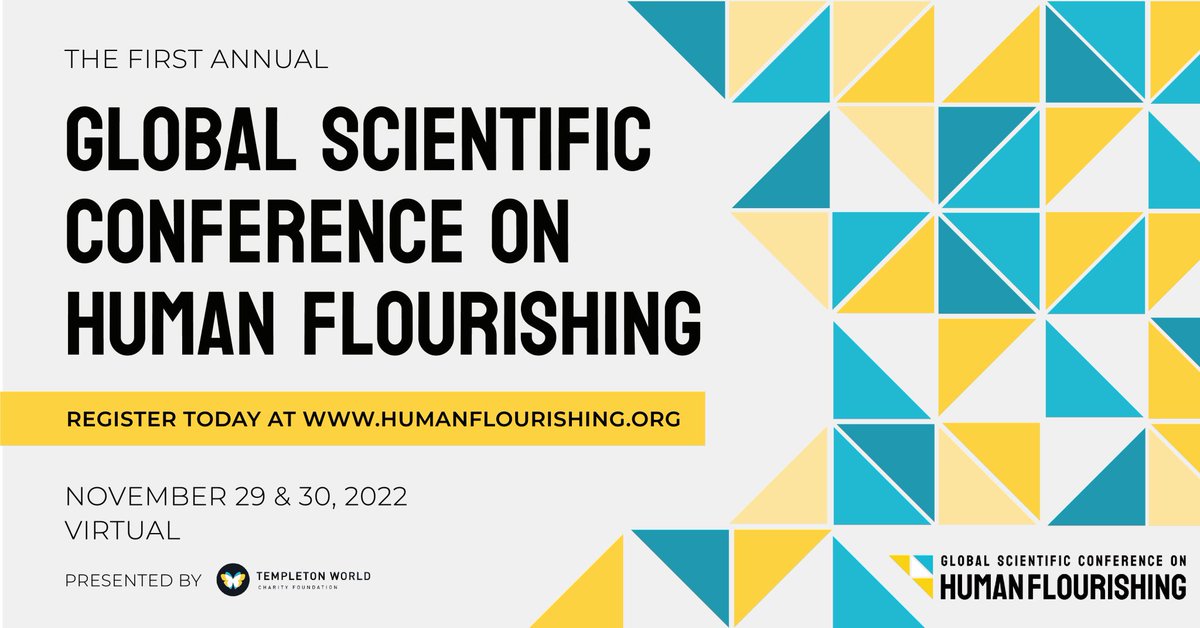 This Nov. 29-30, researchers, academics, and policymakers will come together for the first-ever cross-disciplinary Global Scientific Conference on Human Flourishing. <a href="/HFHarvard/">Human Flourishing Program</a> rep is Matthew T. Lee linkedin.com/in/matthew-t-l…
humanflourishing.org