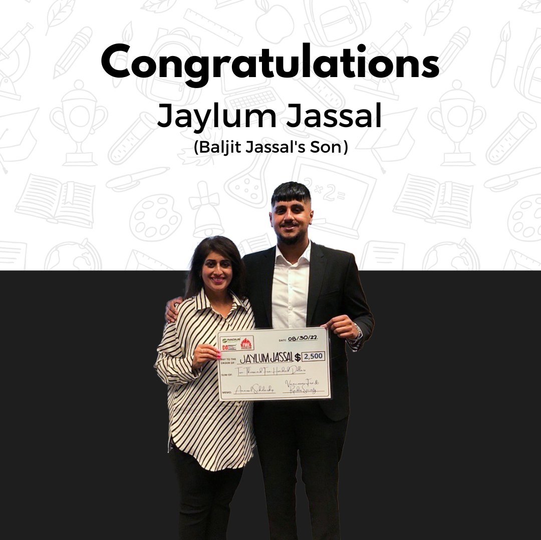 RadiusSecurity's tweet image. 🎉 Congratulations 🎉 to Jaylum Jassal (Baljit’s son), and Angus Chow (Henry’s son) who were the recipients of the $2500 scholarship awards to help in their pursuit of post-secondary education.

#scholarships #awards #funding #congratulations #education #tuition