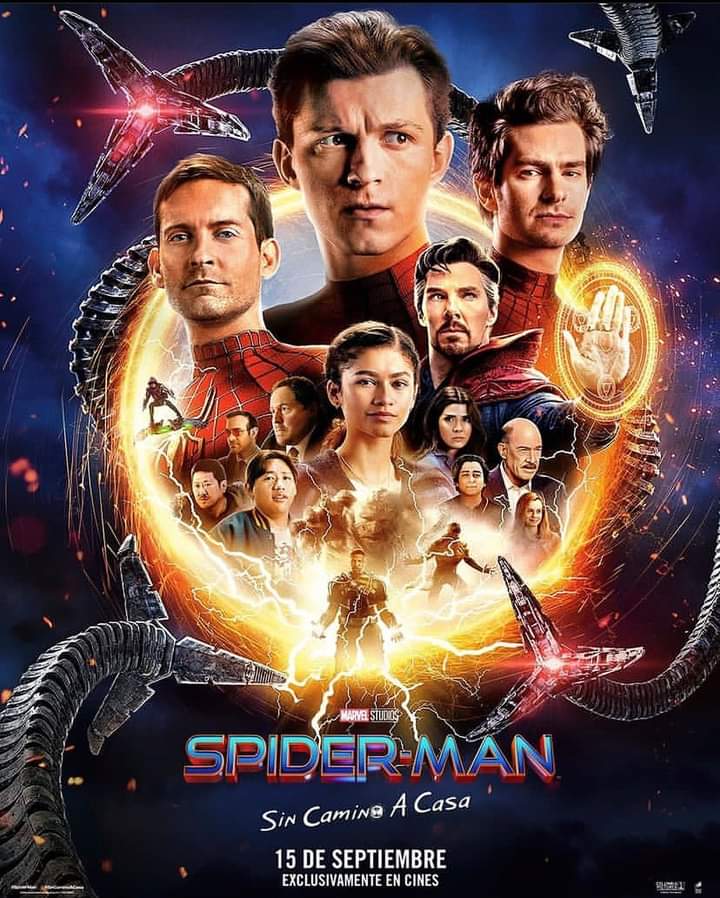 Pikerias's tweet image. Regresa a cines con nuevas escenas en la celebración de #Spiderman60th la película que le devolvió la emoción a las Salas de Cine #SpiderManNoWayHome @TomHolland1996 en #Colombia @SonyPicturesCol 15 de agosto. Con el sello @MarvelStudios.