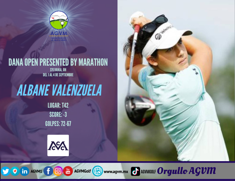 AGVM1's tweet photo. #AGVM | Resultado en la RONDA 2 de las representantes del Valle de México que jugaran el "DANA OPEN PRESENTED BY MARATHON", torneo de la #LPGA
🏆😎🏅🤩👏🏾
⛳ #GabyLopez
⛳ #MariaFassi
⛳ #AlbaneValenzuela
Más inf 👉🏾https://t.co/9SFnyaE8Ru https://t.co/fzKUgGHgKD