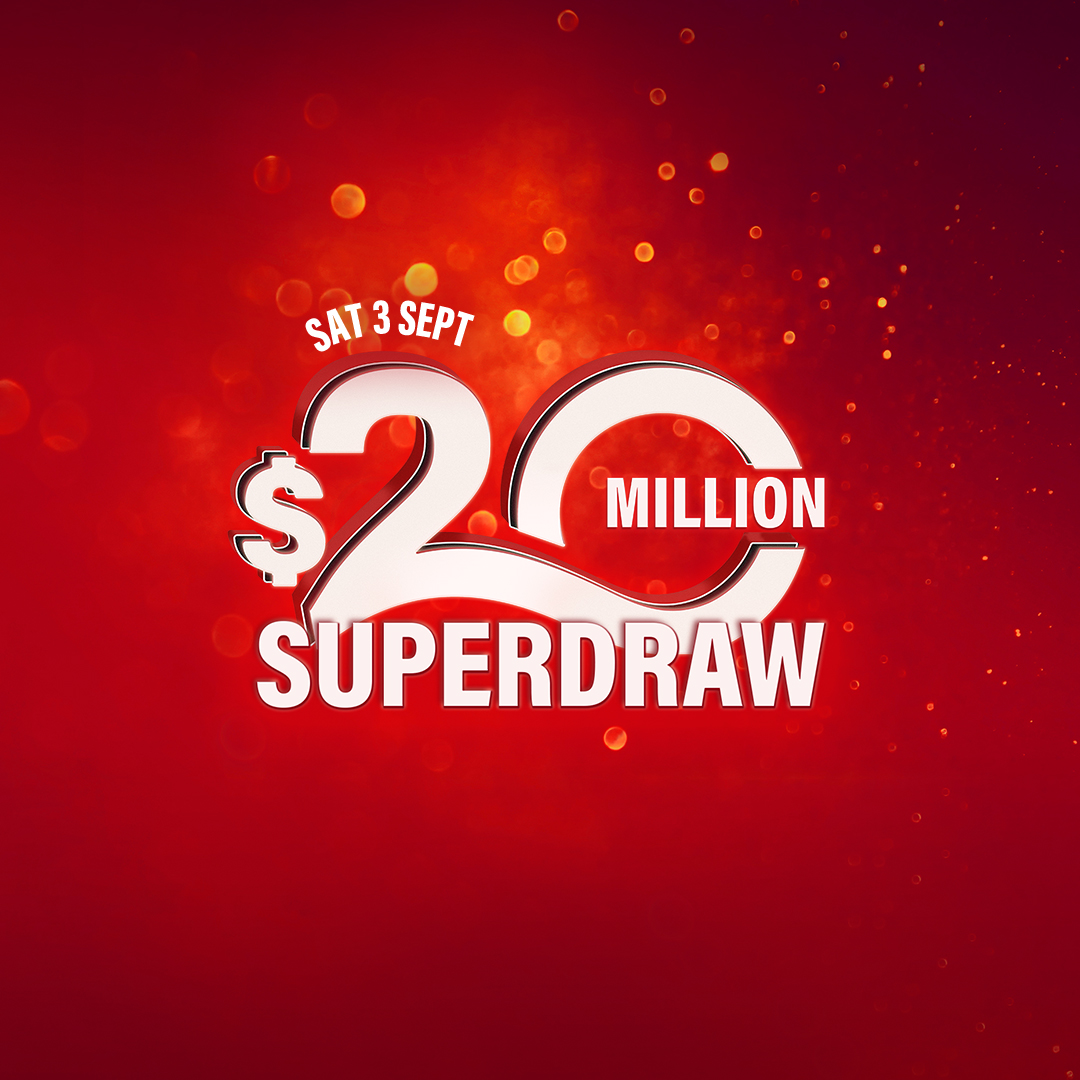 #SaturdayLotto #Superdraw is here! For your chance to win a share in the supersized $20 million Division 1 prize, get your ticket before 6 pm.