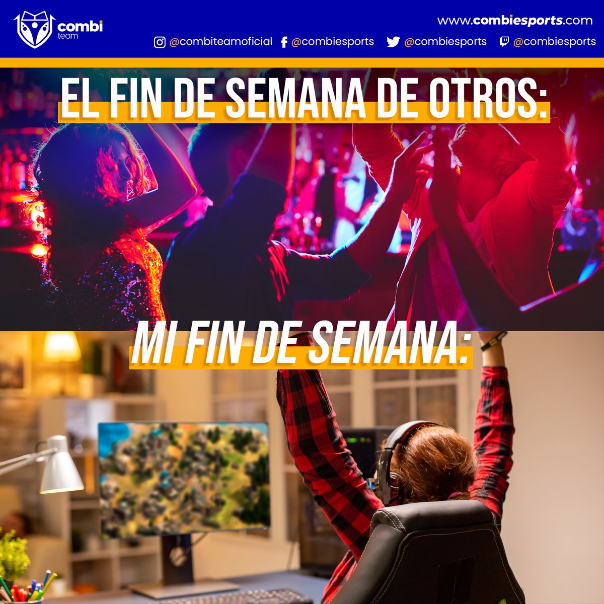 uxmalesports's tweet photo. Una forma de divertirse que pocos entienden💙
Un fin de semana lleno de entretenimiento
Showmatch y stream en nuestro twitch y de nuestros jugadores
🔥 https://t.co/mIFfQ5zvk4
🔥 https://t.co/gzRyQGnkAT
🔥 https://t.co/CU2zC4kaTG
🔥 https://t.co/nGCn1x4SJ8
Y más
#subetealacombi https://t.co/rNPYWHE2sx