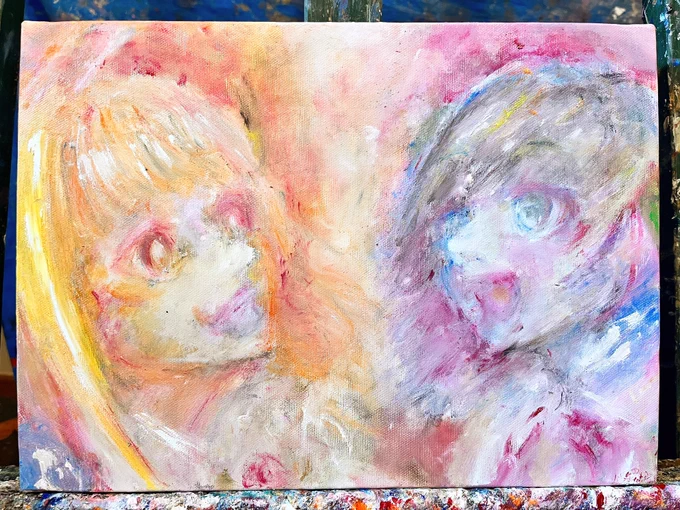 会長ホロメンタイマンシリーズホロライブ0期生 by油絵#桐生コ個展続 #桐生コ個展  
