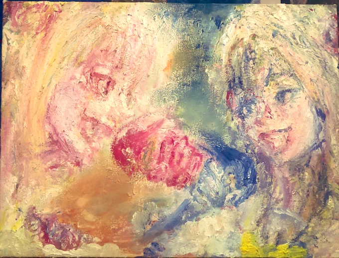 会長ホロメンタイマンシリーズホロライブ0期生 by油絵#桐生コ個展続 #桐生コ個展  
