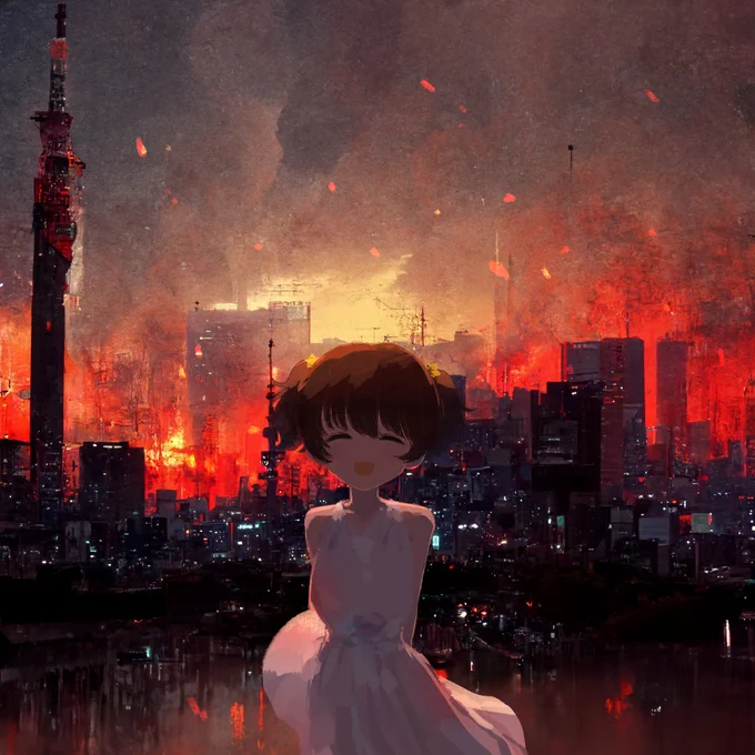 ほんとにちょっと加工するだけで新しい絵ができるよ。ミッドジャーニー後の世界に必要なのはコラージュ作成能力とレタッチ力!これでおしりも勝つる! 