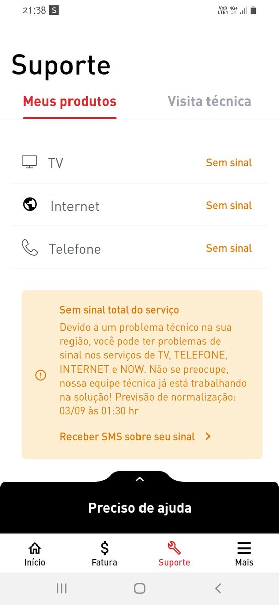 Vivianerc20's tweet image. #NetClaro 
#Net
Sem sinal  #NetClaro quero ver quanto tempo sem esse serviço...