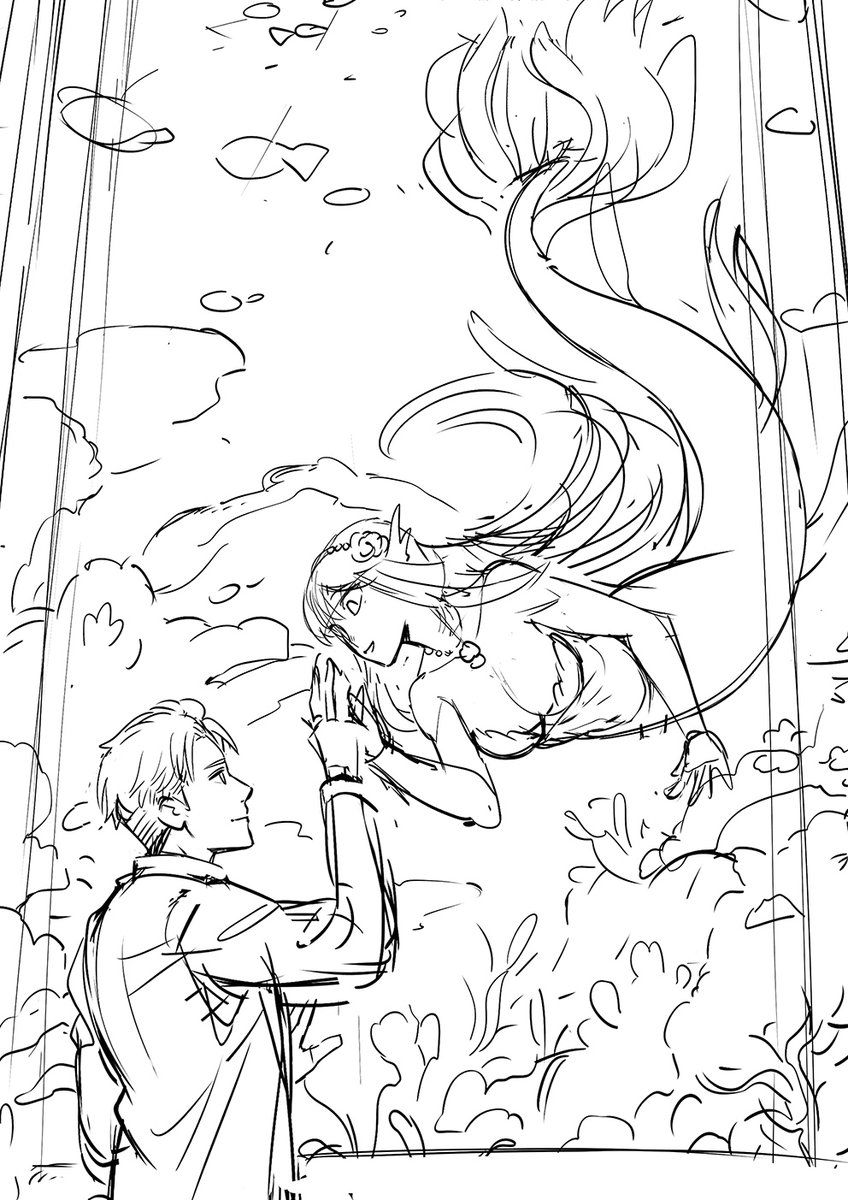 twiyor mermaid au wip #2 