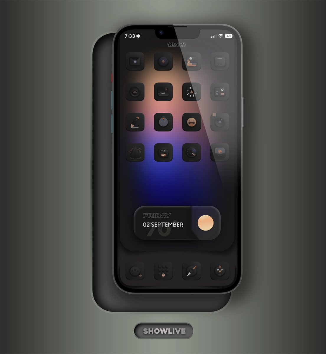 BeardedOS's tweet photo. Theme – @TeboulDavid1 🫧
Wall – @TeboulDavid1 💥
Icons – @boots6972 🥹

Brought to you by: @SeanKly &amp; the ShowLive team!

#ShowLive #ShowLive19 #NoJailbreak
#iOS16HomeScreen
#iOSHomeScreen #Shortcuts
#StockiOS16 #iPhone12Pro #iOS16beta #ShowCuts #iOS16 #iOS16beta8 🤌🏻 https://t.co/wnabZAn2q9